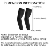 UPF 50+ Ice Silk Arm Sleeves – Cooling UV Protection for Sports & Outdoor Activities