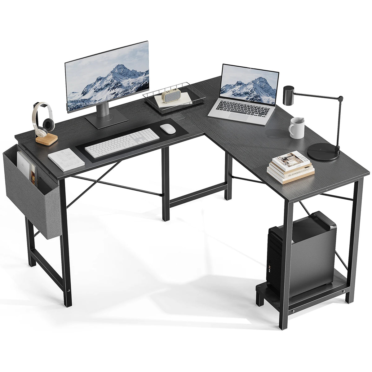 Modern L-Shaped Computer Desk for Home and Office