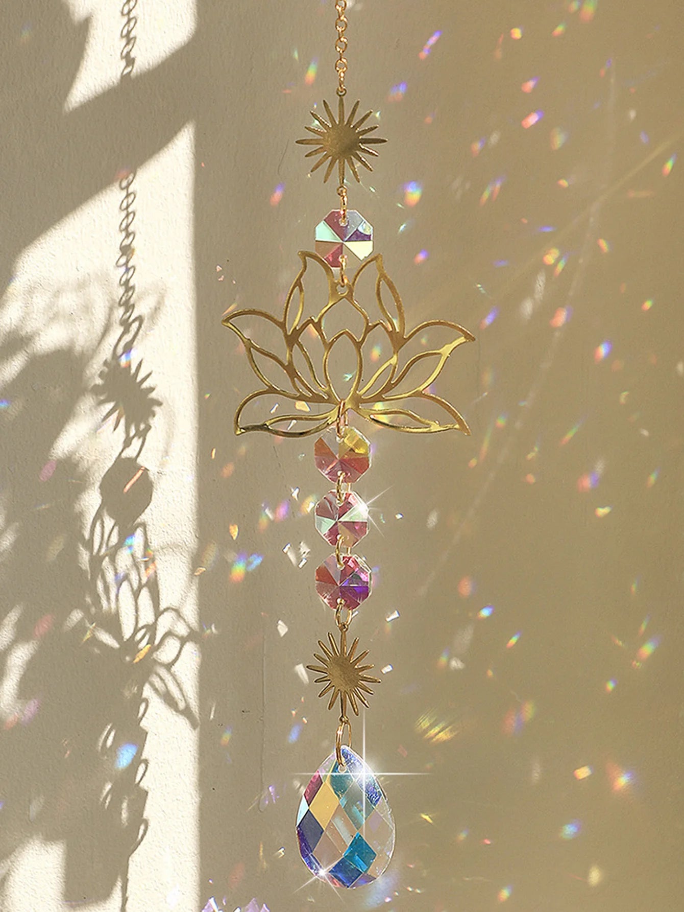 Crystal Light Catcher – Hanging Sun Catcher for Home, Garden, Feng Shui, and Meditation Decor