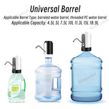 Bomba de agua potable automática portátil con interruptor y carga USB Mini dispensador de agua eléctrico para botella universal de 5 galones