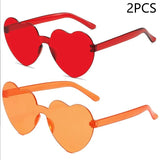 Heart-Shaped Sunglasses – UV400 Protection in Trendy Jelly Colors