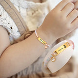 Personalized Kids Name ID Bracelet with Colorful Beads