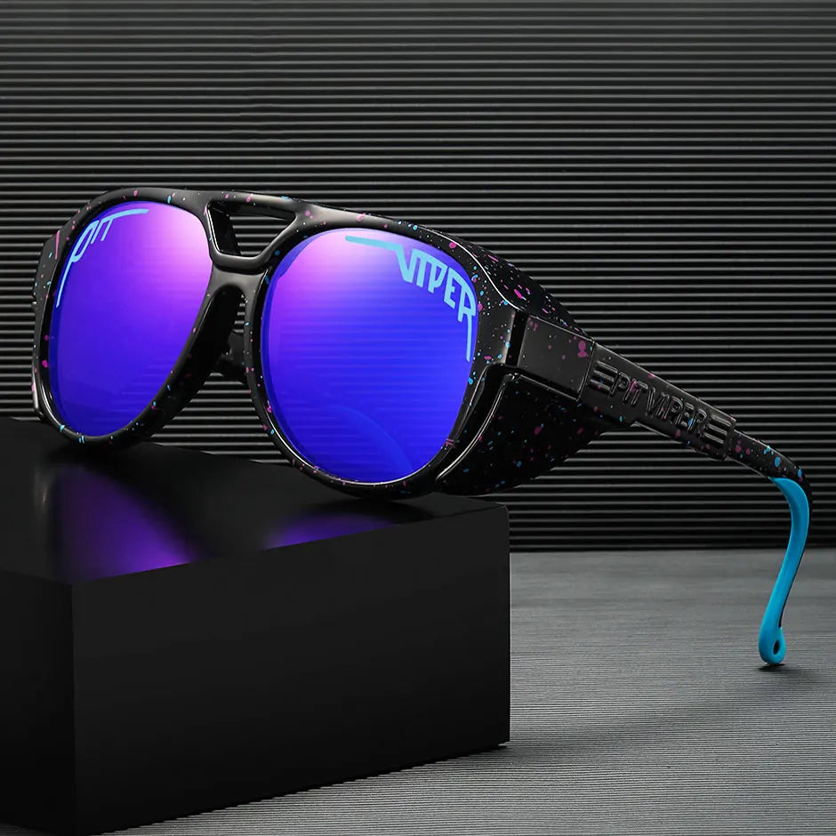 Gafas de sol UV400 para hombres y mujeres: gafas Steampunk de diseño Pit Viper