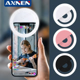 LED Light Ring with USB Charging – Mini Selfie Light for Phones