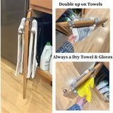 Toallero para colgar sobre la puerta: soporte para colgar toallas de acero inoxidable para baño y cocina; diseño que ahorra espacio y no requiere perforaciones