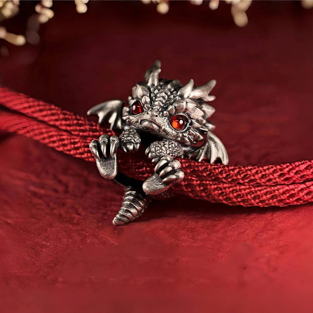 Pulsera étnica moderna con dijes de animales para amantes: cadena de cuerda ajustable, joyería elegante y versátil