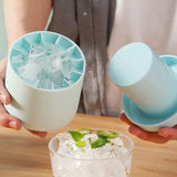 Silicone Ice Cube Mold – Compact Round Ice Bucket for Fast-Freezing Mini Cubes