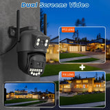 8MP Dual-Lens PTZ Outdoor Security Camera with AI Tracking and 5G Wi-Fi