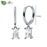 Sterling Silver Zircon Hoop Earrings for Women – Elegant Star & Heart Design
