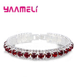 Elegant Sterling Silver Cubic Zirconia Women’s Chain Bracelet