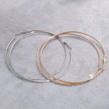 Trendy Oversized Hoop Earrings in Gold and Silver with Rhinestone Trim