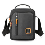 Men’s Oxford Crossbody Bag – Fashionable Box-Style Shoulder Bag with Zipper Closure