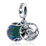 Sterling Silver Nugget Beads with Zircon for 3mm Charm Bracelets