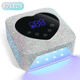 Professional Cordless UV/LED Nail Lamp - 72W Rechargeable Gel Polish Dryer with 5 Timer Settings