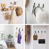 30 ganchos de aleación con tornillos: perchas de pared para abrigos, toallas y bolsos para cocina y baño
