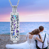 Tree of Life Cremation Necklace - Memorial Jewelry for Ashes (Cylinder Pendant Urn)