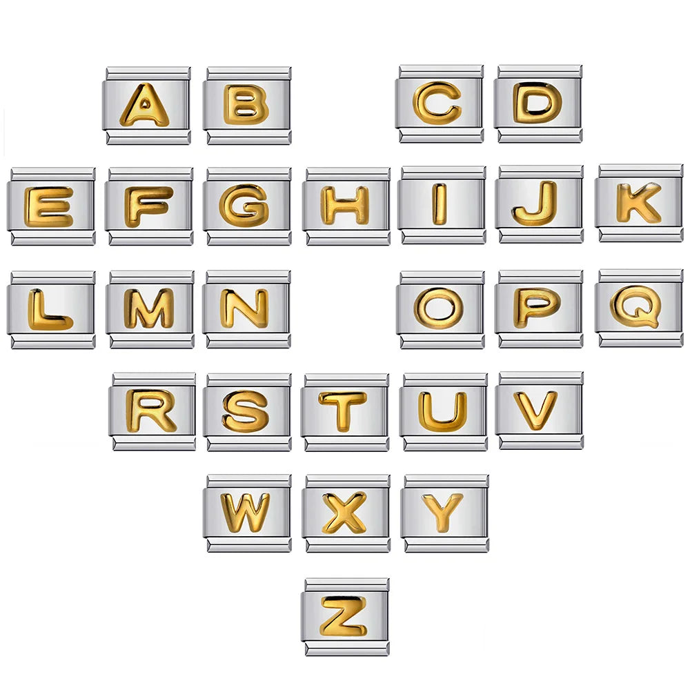 Trendy Stainless Steel Letter Bracelet – Fashionable Chain Link Jewelry for Women & Men