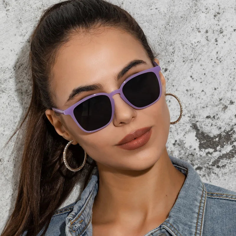 Retro Rectangle Sunglasses with UV400 Mirror Lenses – Stylish Oversized Eyewear for Men & Women