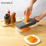 14-in-1 Multifunctional Vegetable Chopper & Slicer – Food Dicer with Handle