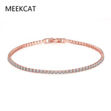 3mm Moissanite Tennis Bracelet - 925 Sterling Silver Sparkling Women's Jewelry