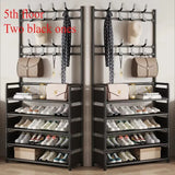 Perchero para ropa, zapatero de varias capas, para puerta, estante para sombreros y zapatos, organizador sencillo de suelo para sala de estar, estantes de almacenamiento