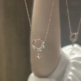Romantic Blue Planet Pendant Necklace for Women