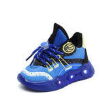 Kids Light-Up Sneakers – Unisex LED Sports Shoes with Lace-Up Design for Ages 4–6
