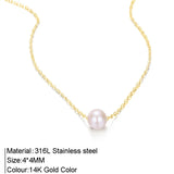 Trendy Stainless Steel Moon Pendant Necklace – Elegant & Durable Jewelry for Women