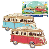 3D Wooden Puzzle RV Model Kit – DIY Educational Toy for Kids & Adults