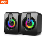 USB-Powered Computer Speakers with LED Lights – HIFI Stereo Sound for Desktop PC