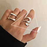 925 Sterling Silver Irregular Geometric Ring – Minimalist Jewelry for Women