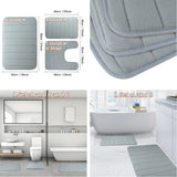 Alfombrilla de baño de espuma viscoelástica superabsorbente: alfombra antideslizante para ducha y bañera