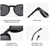 Classic Round Polarized Sunglasses – UV400 Protection & Stylish Mirror Lenses