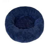 Plush Round Pet Bed - Winter Warm Cat & Dog Nest with Removable Cushion