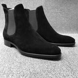 Men’s Suede Chelsea Boots – Slip-On Ankle Dress Boots for Spring & Autumn