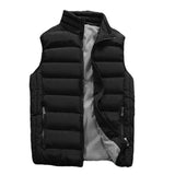 Men's Windproof Winter Vest - Warm Thicken Sleeveless Jacket with Zipper
