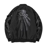 Men’s Embroidered Bomber Jacket – Military-Style Aviator Outerwear for Autumn & Winter