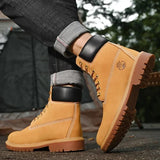 Knee-High Platform Lace-Up Outdoor Boots for Women – Comfortable Spring/Autumn Fashion