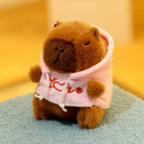 Capybara Plush Toy with Hoodie & Wings - Cute Stuffed Animal Keychain Gift