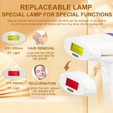 Painless IPL Laser Hair Removal Device with Rejuvenation – 2-in-1 Replaceable Lamp for Permanent Results
