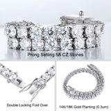 Men's Iced Out Tennis Chain Necklace - 3mm to 6mm Cubic Zirconia Hip Hop Jewelry