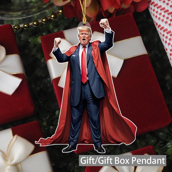 Great Trump Acrylic Christmas & Halloween Decor - Premium Hanging Ornament for Car Interiors & Tree, Perfect Gift for Trump Supporters