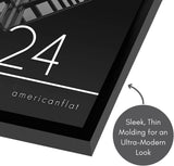 18X24 Poster Frame with Polished Plexiglass - Streamline Collection - Thin Border Picture Frame for Wall Display - Hanging Hardware Included - Black