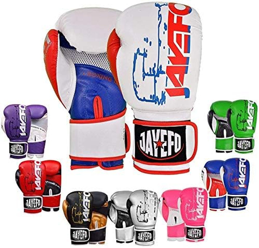 Guantes de boxeo: guantes de combate de cuero vegano de primera calidad para entrenamiento y competición