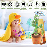 Emoin Dancing Cactus Baby Toys, Talking Cactus Toys Repeats What You Say Baby Boy Toys, Dancing Cactus Mimicking Toy with LED English Sing Talking 15 Second Voice Recorder