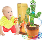 Emoin Dancing Cactus Baby Toys, Talking Cactus Toys Repeats What You Say Baby Boy Toys, Dancing Cactus Mimicking Toy with LED English Sing Talking 15 Second Voice Recorder