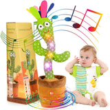 Emoin Dancing Cactus Baby Toys, Talking Cactus Toys Repeats What You Say Baby Boy Toys, Dancing Cactus Mimicking Toy with LED English Sing Talking 15 Second Voice Recorder