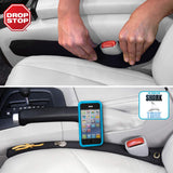Drop Stop - the Original Patented Car Seat Gap Filler (As Seen on Shark Tank) - between Seats Console Organizer, Set of 2 and Slide Free Pad and Light