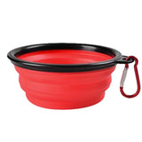 Collapsible Silicone Pet Bowl – Portable Travel Food & Water Dish with Carabiner