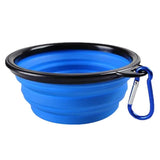 Collapsible Silicone Pet Bowl – Portable Travel Food & Water Dish with Carabiner